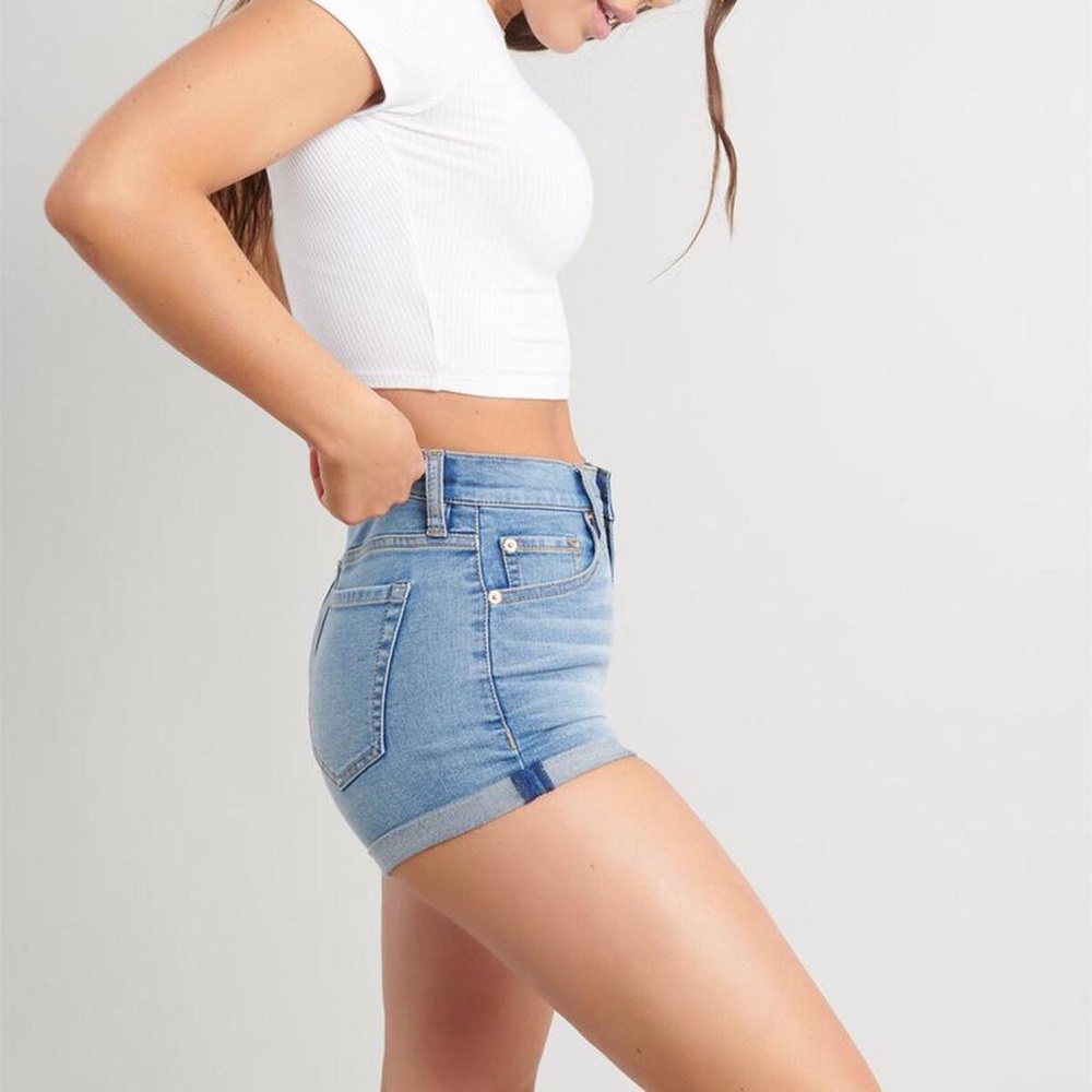 garage premium high rise denim shorts size 0